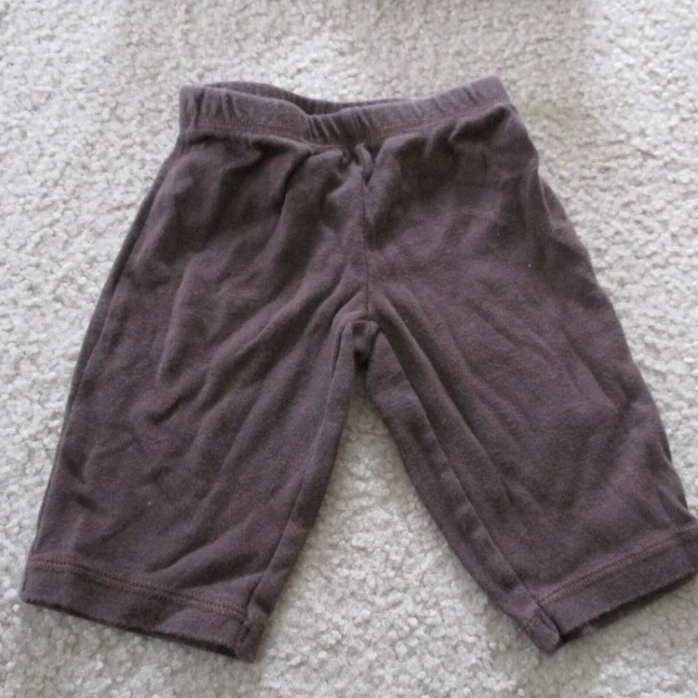 Carters 2 Pc Hooded Zip Up Jacket Pants Outfit Infant Boys Size 3M Brown Striped